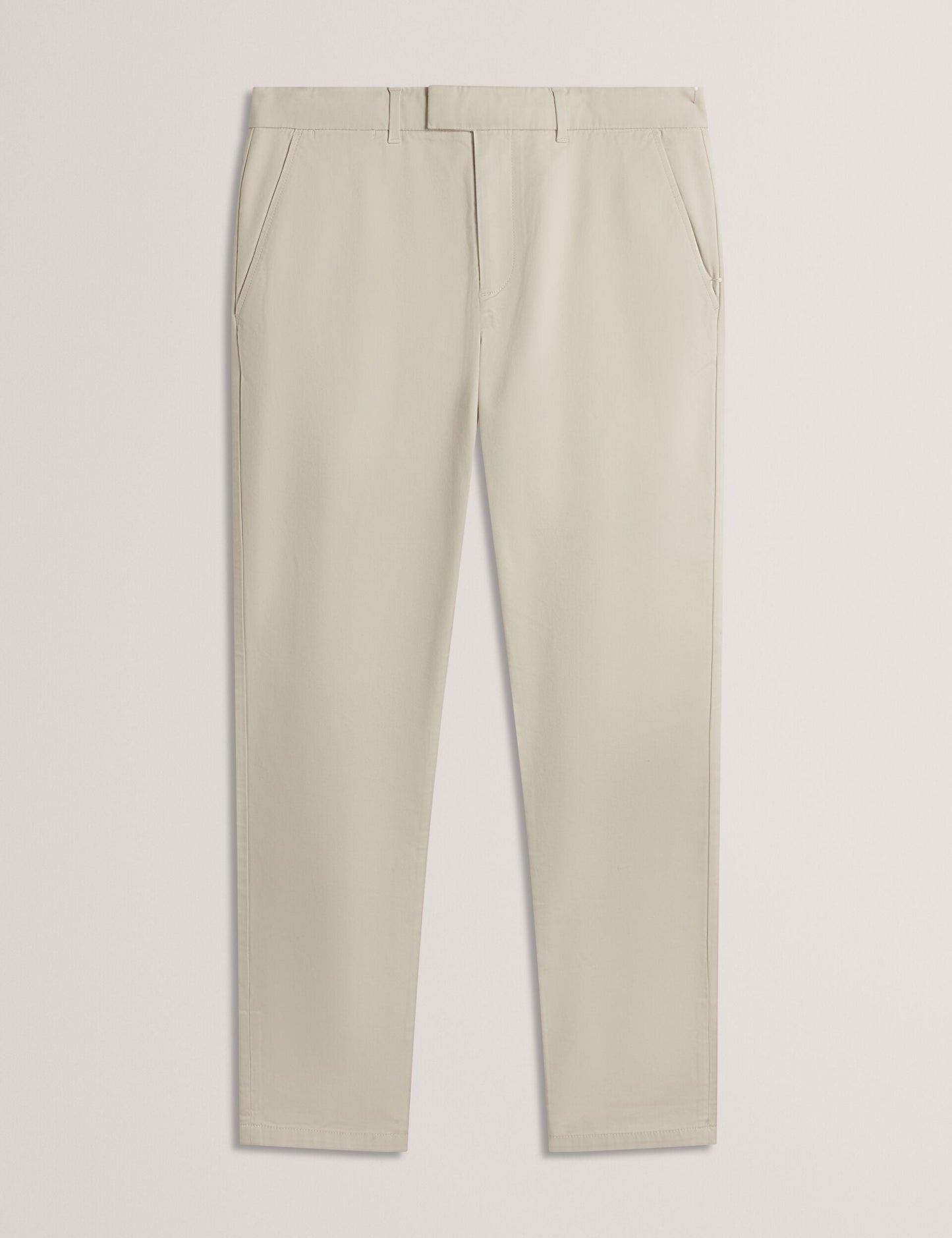 Ted Baker BATFORD - Slim Fit Cotton Blend Chinos STONE