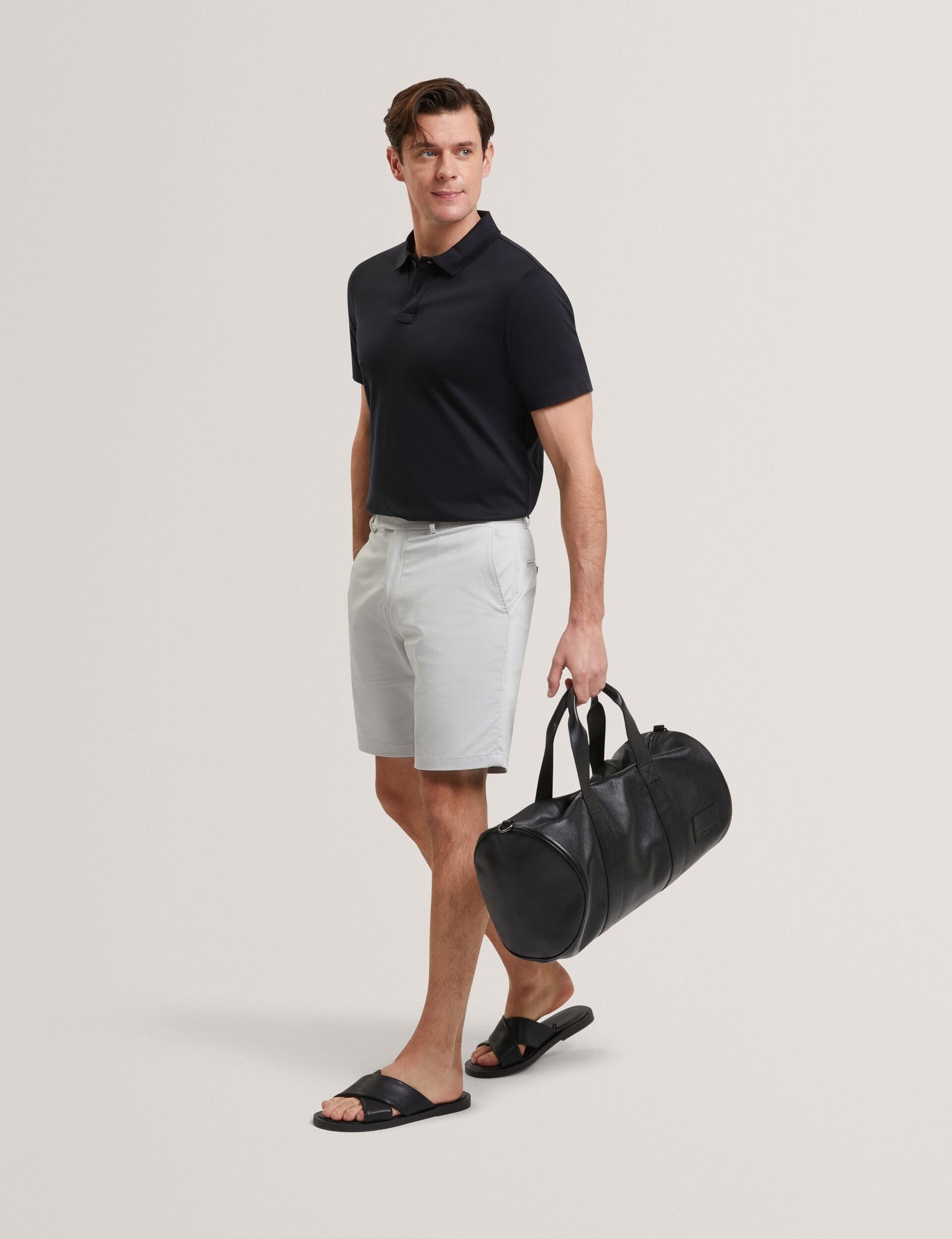 Ted Baker LOWETON - Slim Leg Stretch Cotton Chino Shorts STONE