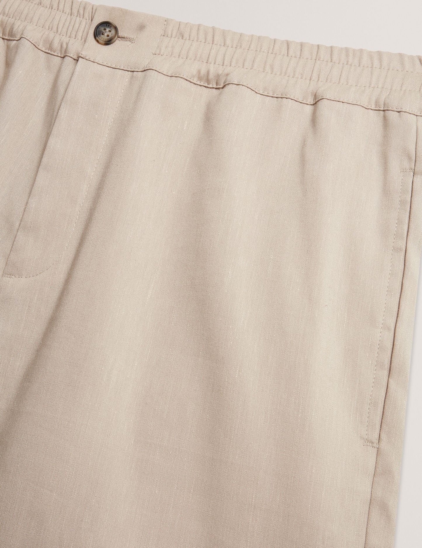 Ted Baker CULVES Relaxed Linen Blend Elasticated Shorts STONE