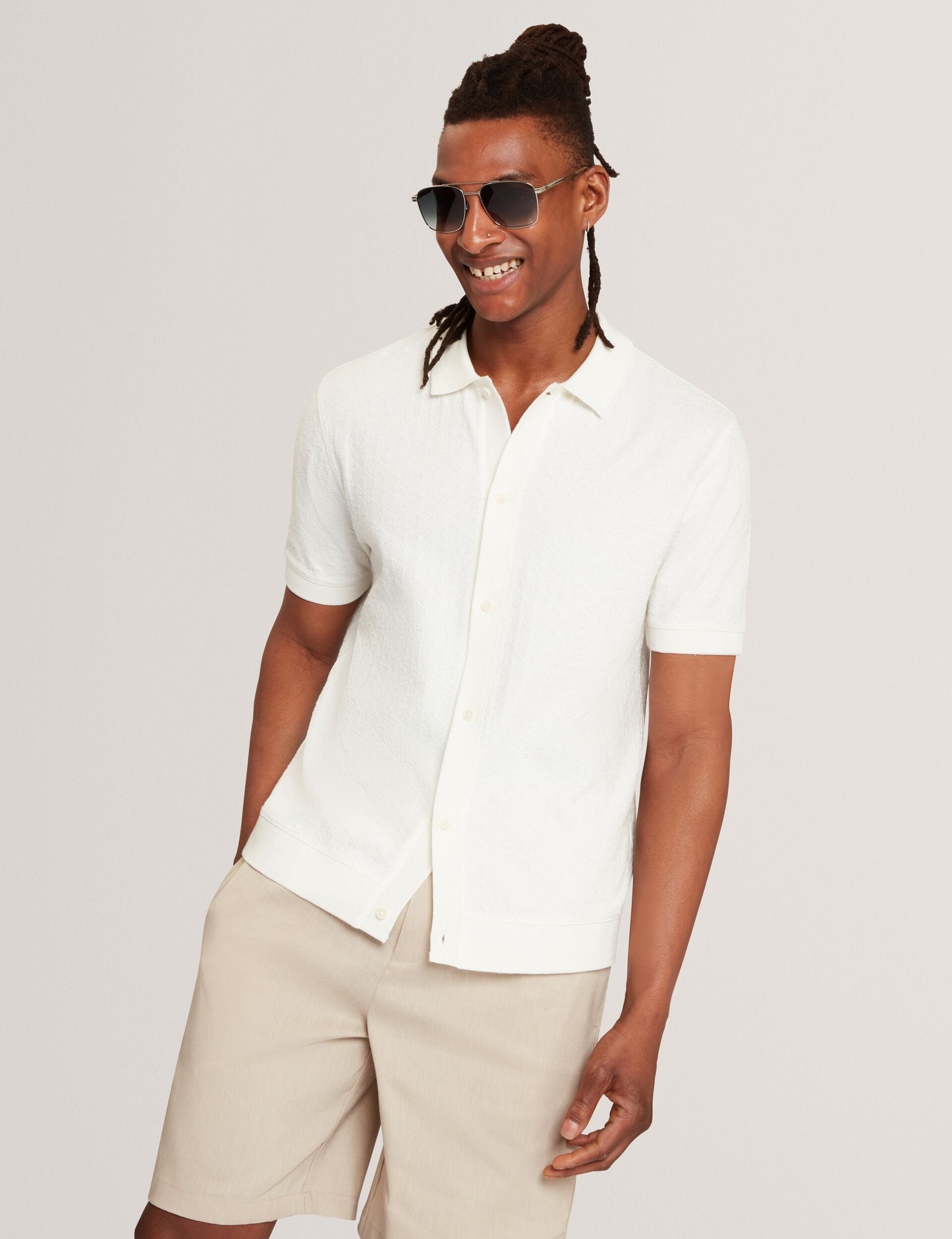 Ted Baker CULVES Relaxed Linen Blend Elasticated Shorts STONE