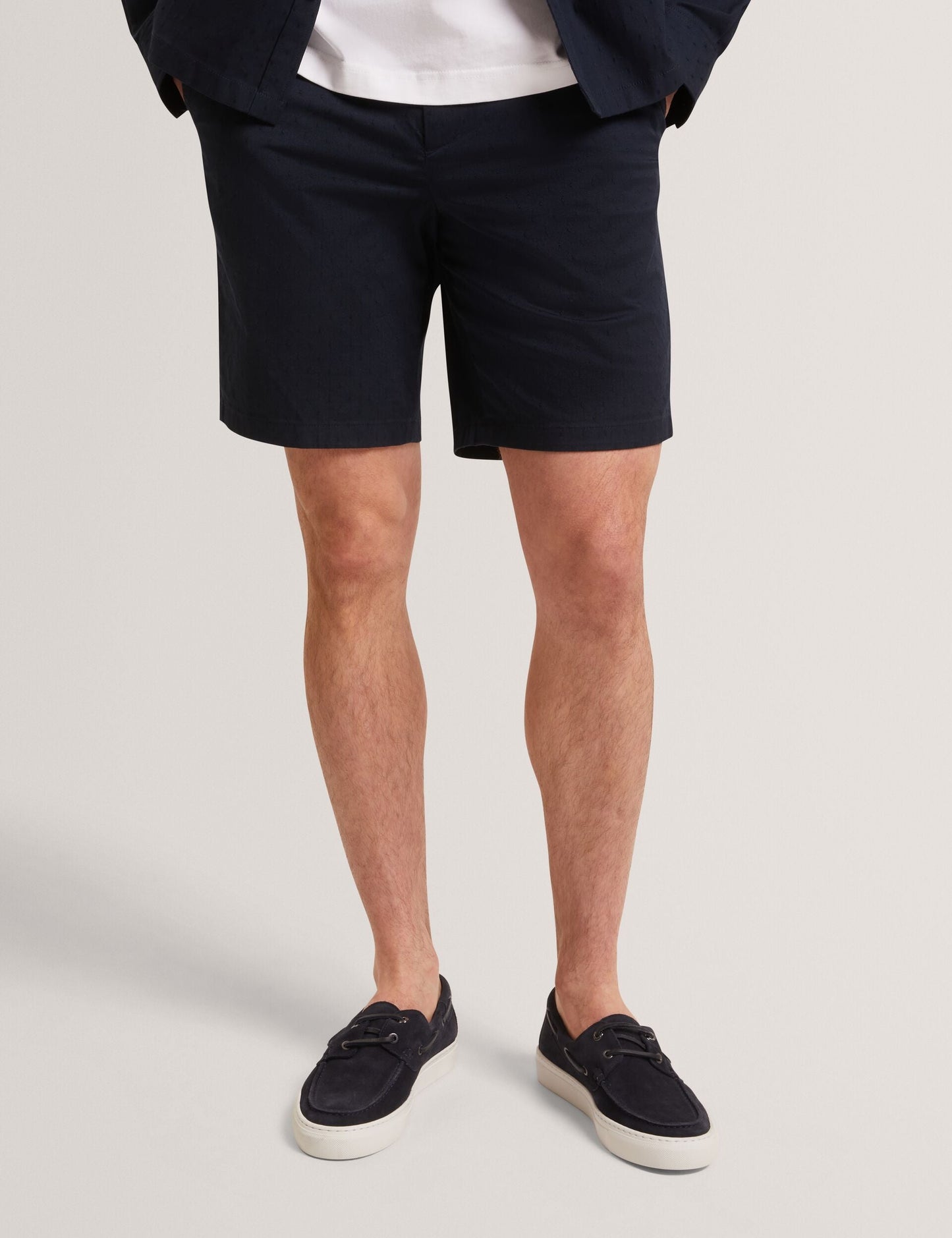 Ted Baker ILARIO - Slim Textured Chino Short NAVY