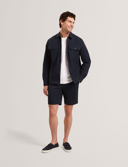 Ted Baker ILARIO - Slim Textured Chino Short NAVY