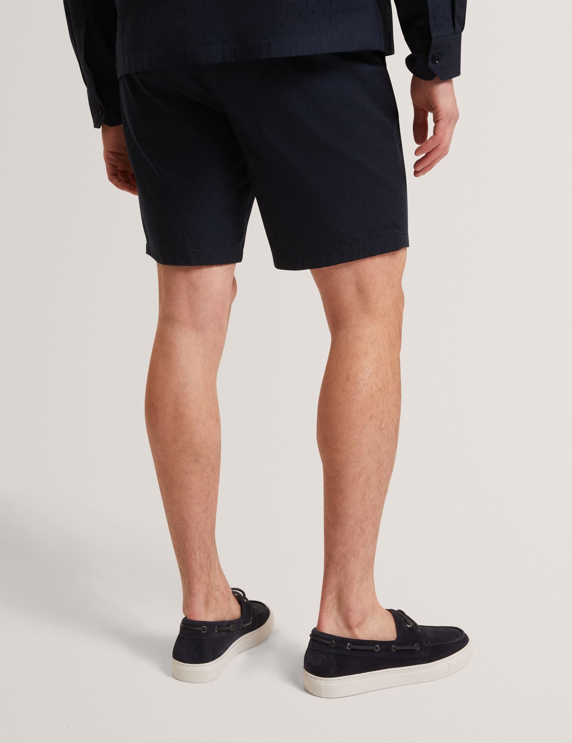 Ted Baker ILARIO - Slim Textured Chino Short NAVY