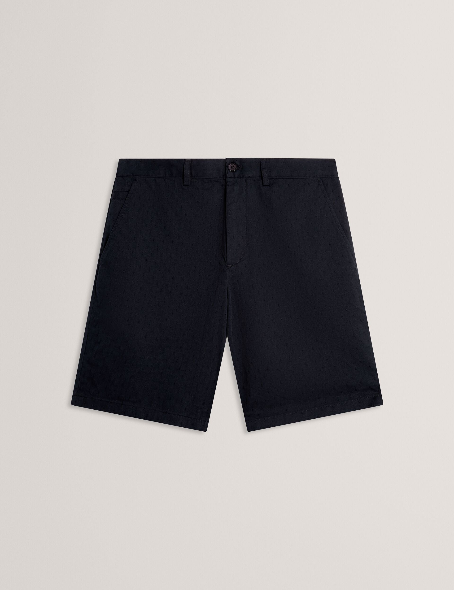 Ted Baker ILARIO - Slim Textured Chino Short NAVY