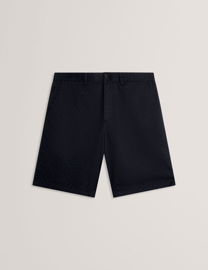 Ted Baker ILARIO - Slim Textured Chino Short NAVY