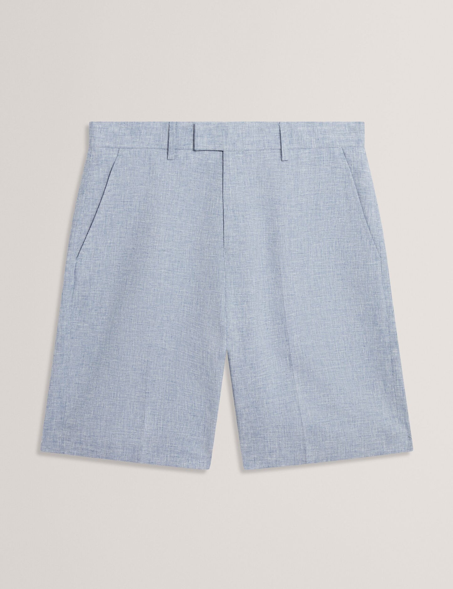 Ted Baker GIVRAN Slim Fit Linen Blend Tailored Shorts LIGHT BLUE
