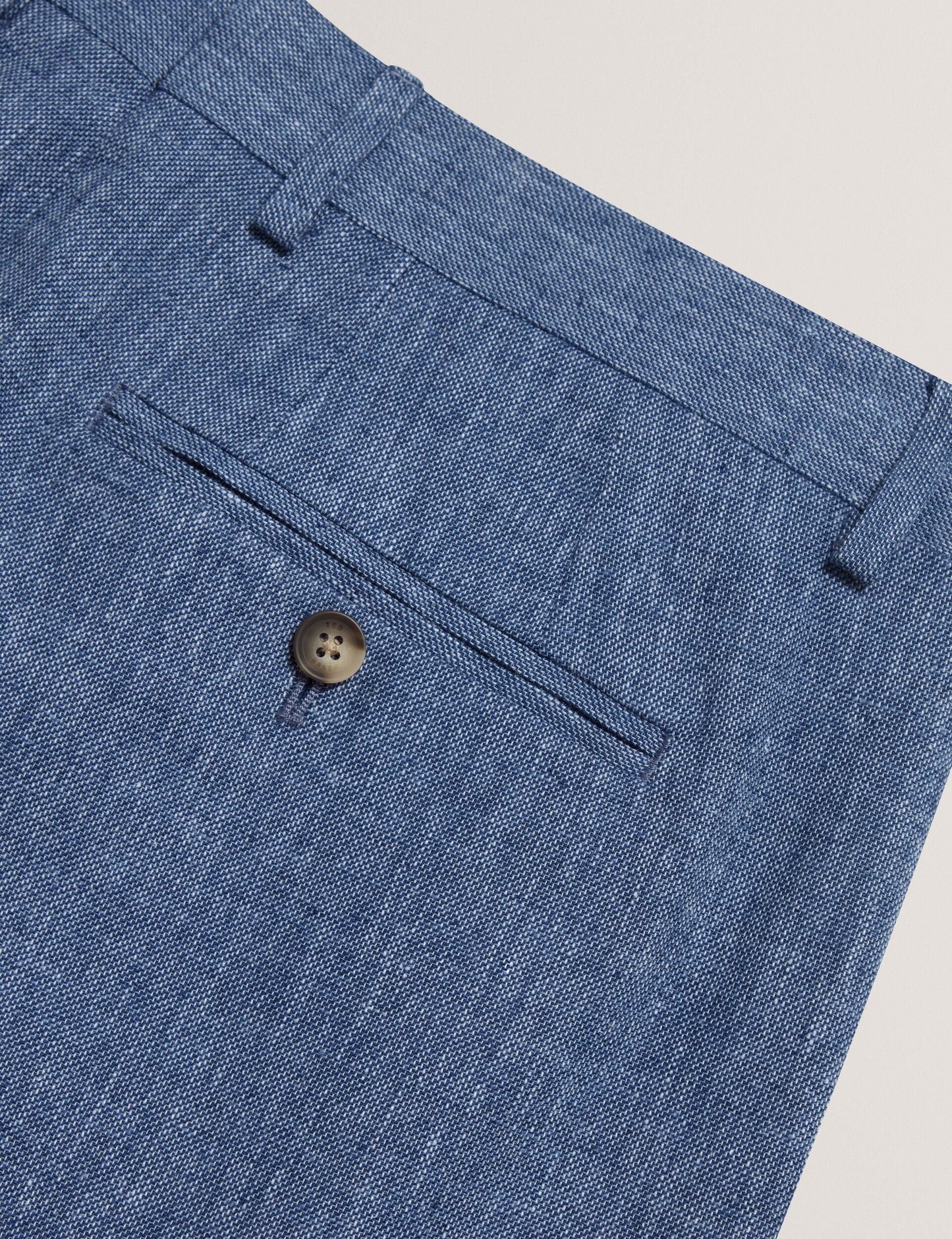 Ted Baker GIVRAN Slim Fit Linen Blend Tailored Shorts NAVY