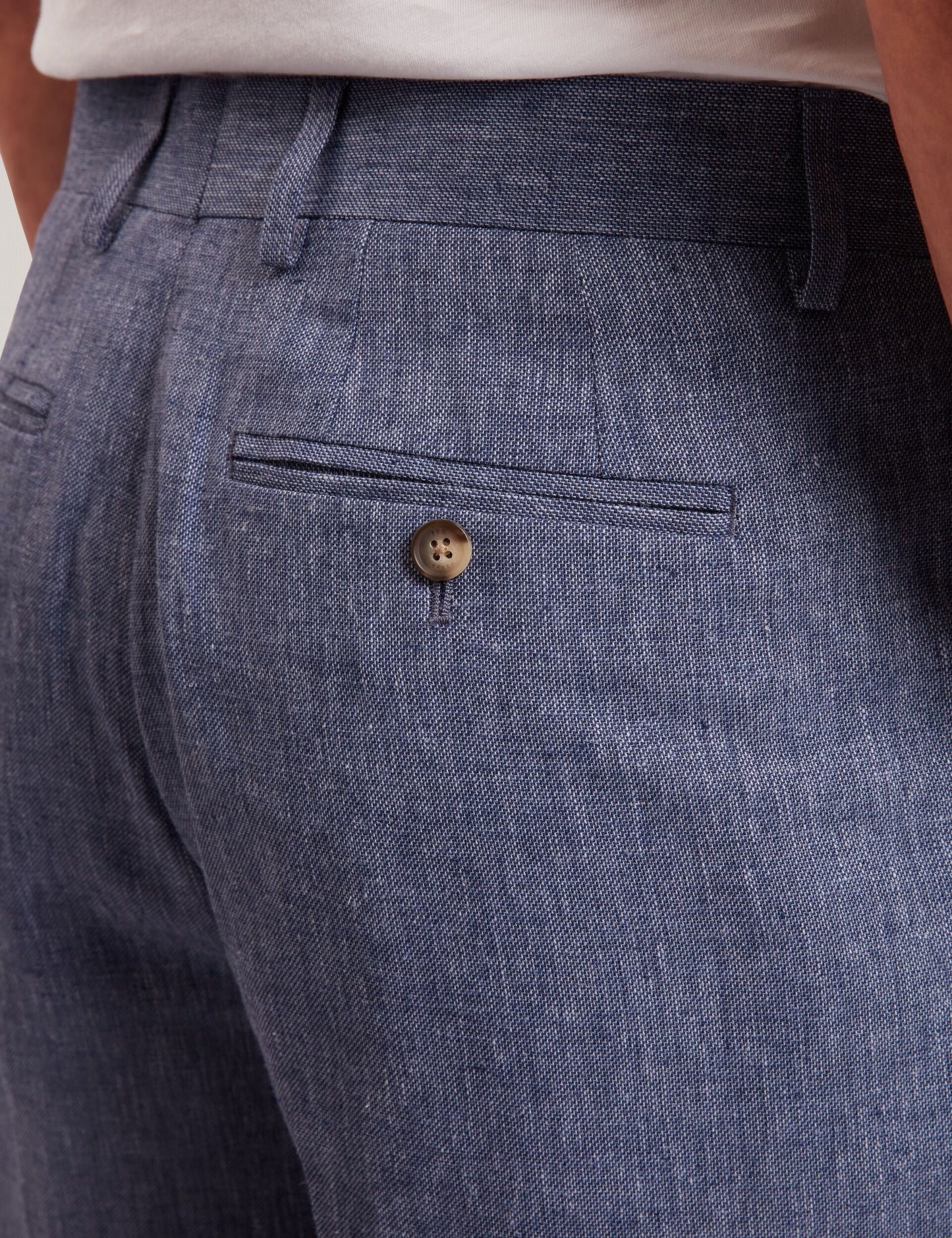 Ted Baker GIVRAN Slim Fit Linen Blend Tailored Shorts NAVY