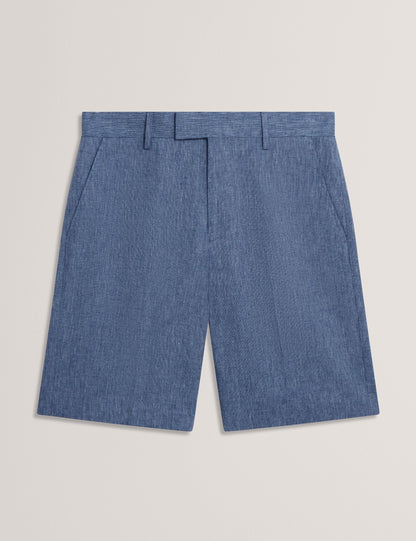 Ted Baker GIVRAN Slim Fit Linen Blend Tailored Shorts NAVY