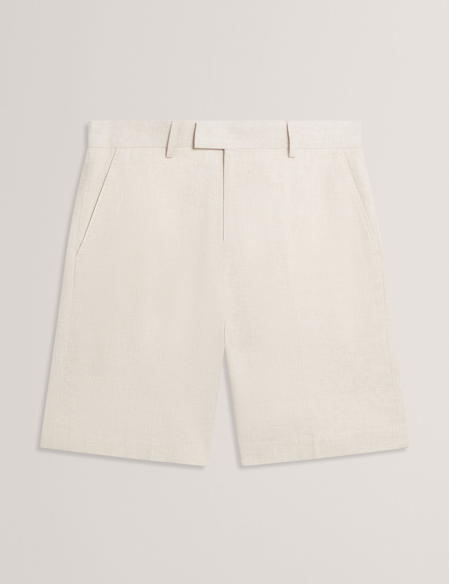 Ted Baker GIVRAN Slim Fit Linen Blend Tailored Shorts ECRU