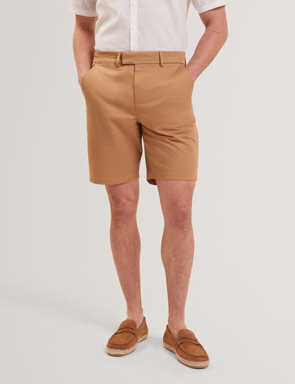 Ted Baker LOWETON Slim Leg Stretch Cotton Chino Shorts TAN