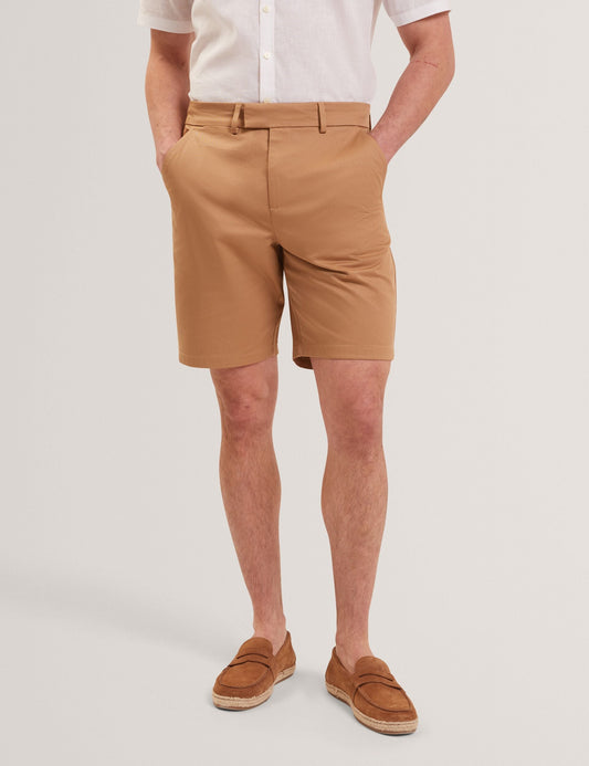 Ted Baker LOWETON Slim Leg Stretch Cotton Chino Shorts TAN