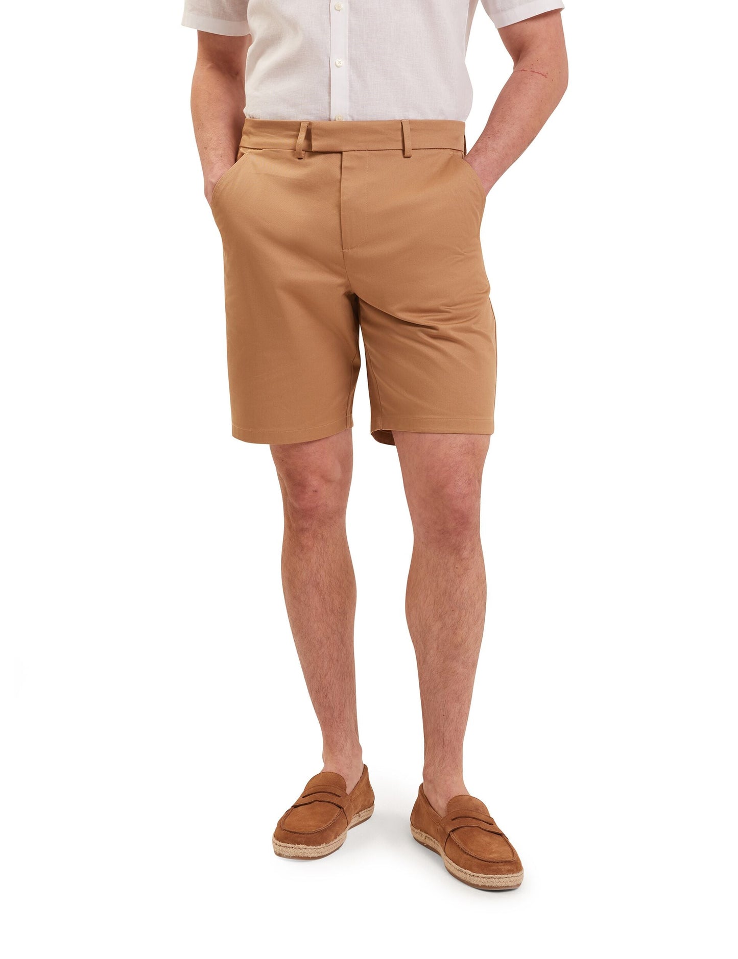 Ted Baker LOWETON Slim Leg Stretch Cotton Chino Shorts TAN
