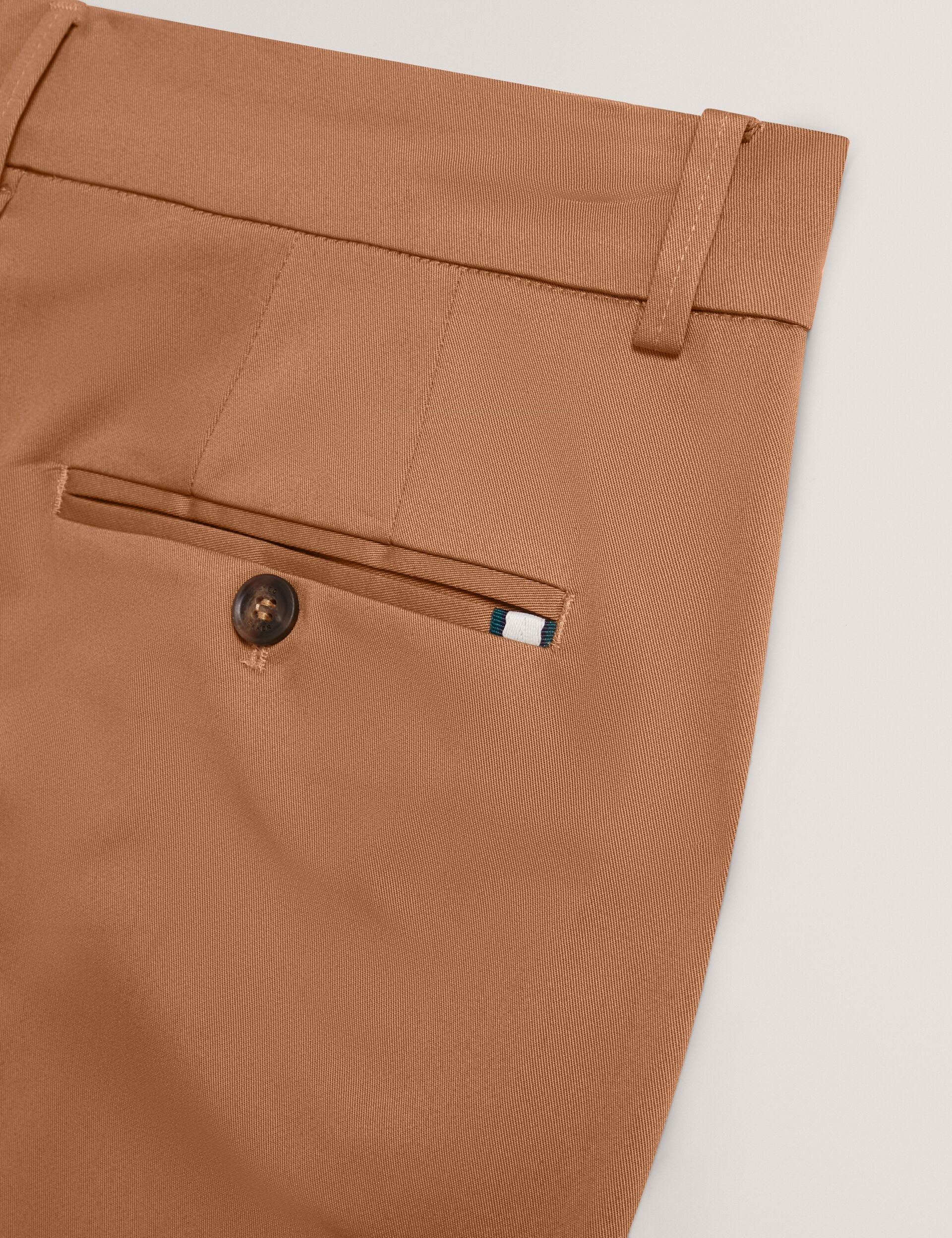 Ted Baker LOWETON Slim Leg Stretch Cotton Chino Shorts TAN