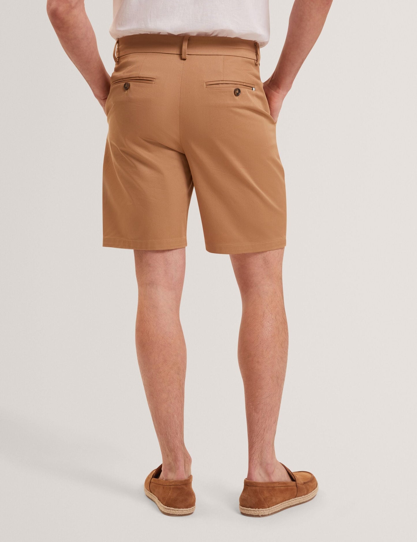 Ted Baker LOWETON Slim Leg Stretch Cotton Chino Shorts TAN