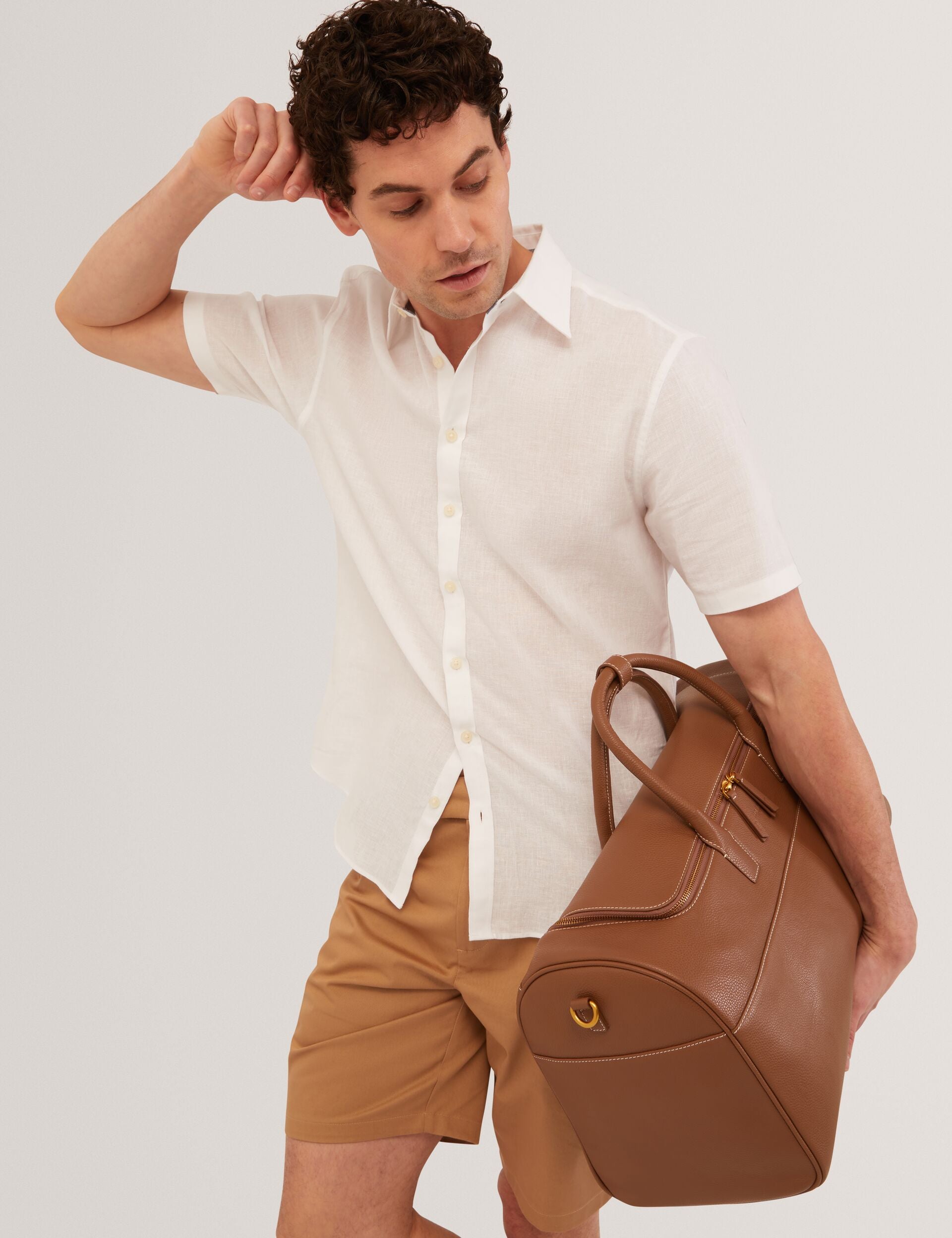 Ted Baker LOWETON Slim Leg Stretch Cotton Chino Shorts TAN