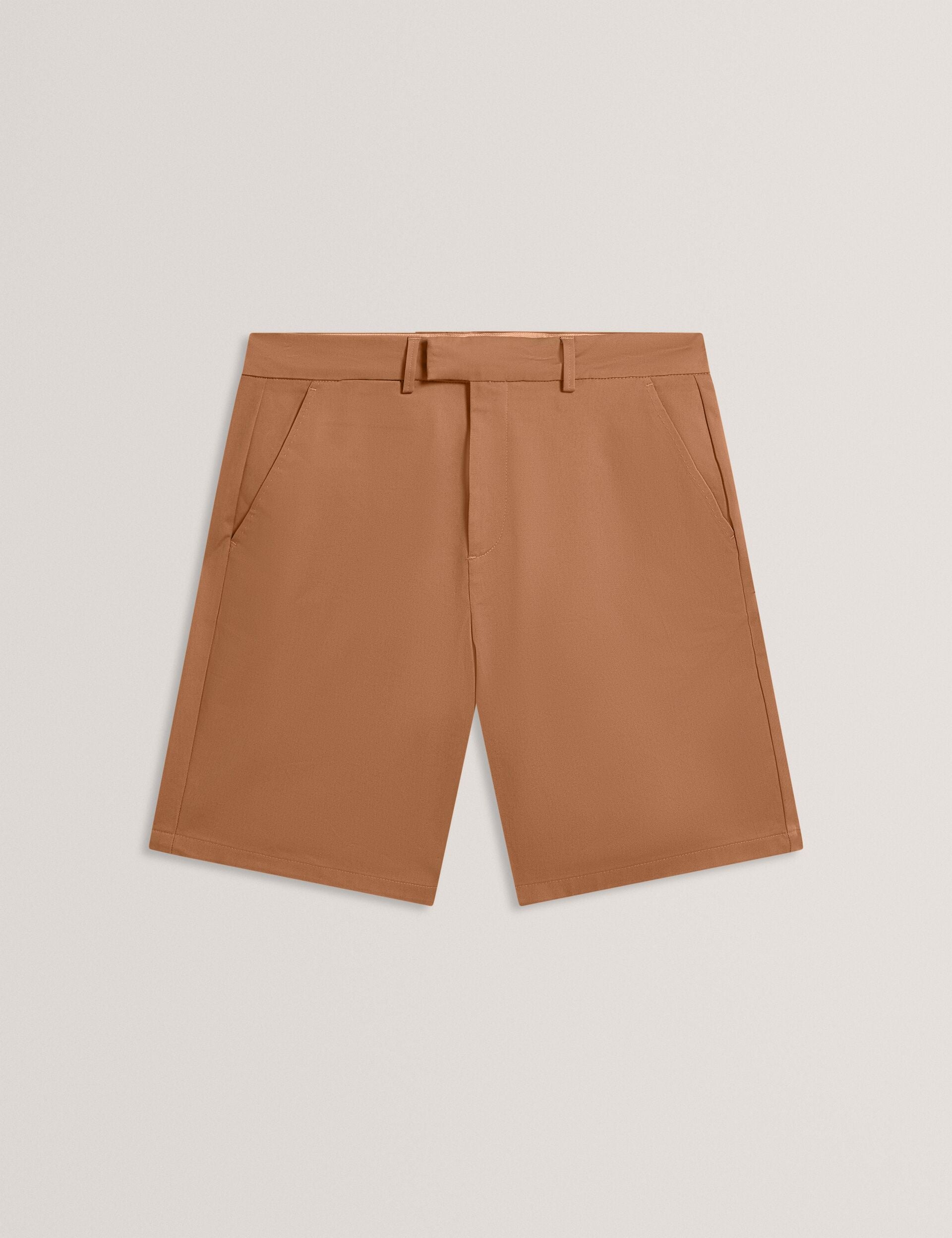 Ted Baker LOWETON Slim Leg Stretch Cotton Chino Shorts TAN