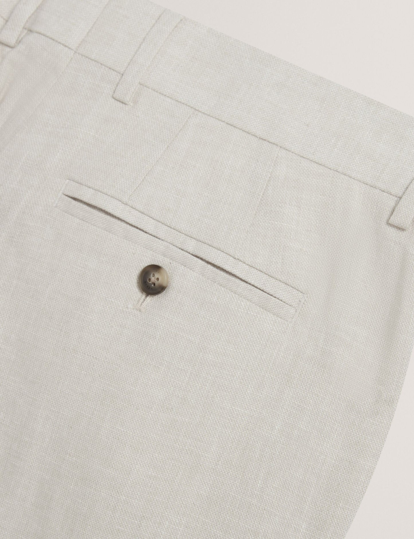 Ted Baker KENLEYS - Stone Linen Cotton Woven Tailored Shorts STONE
