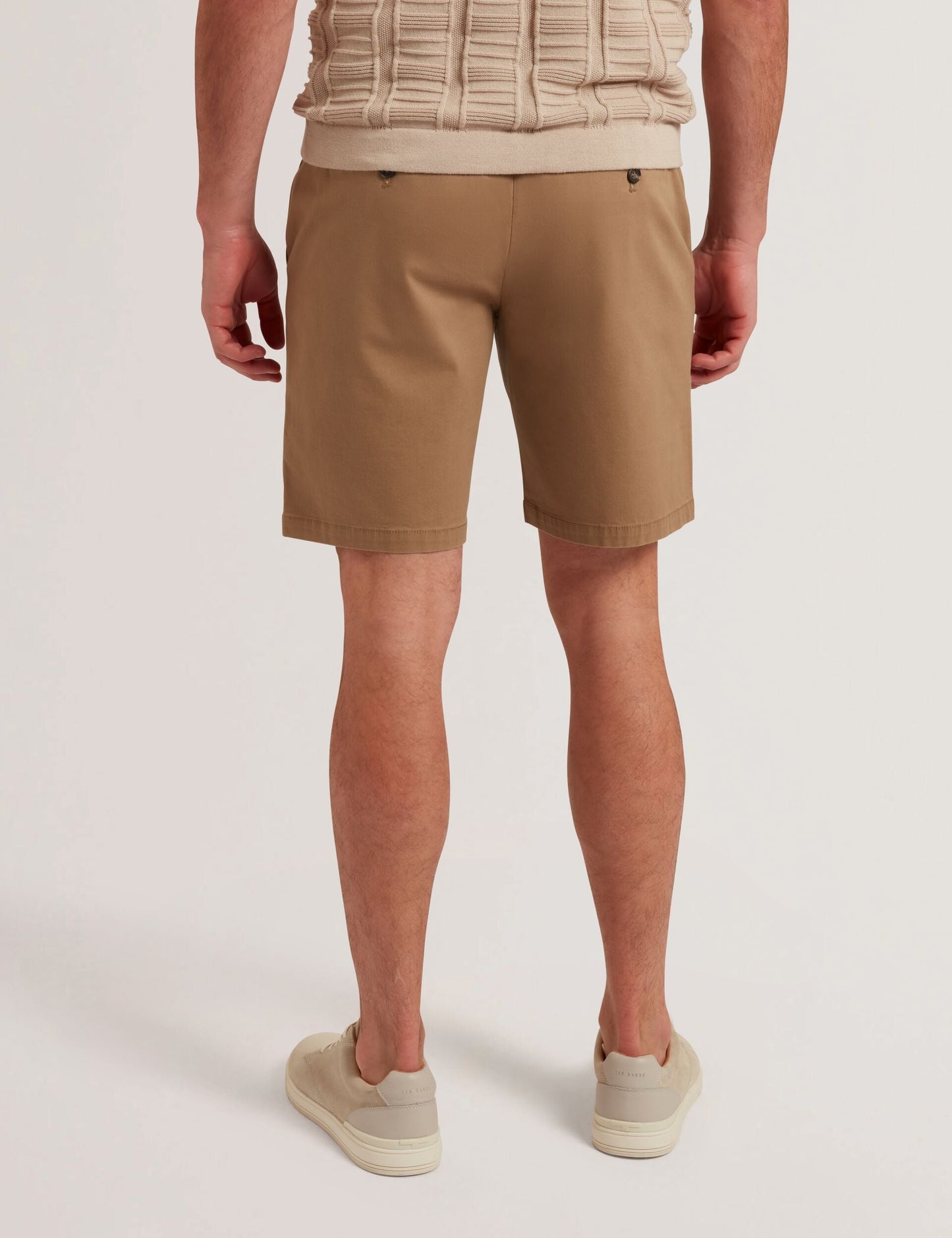 Ted Baker BARNHAM - Regular Fit Cotton Blend Chino Shorts TAN