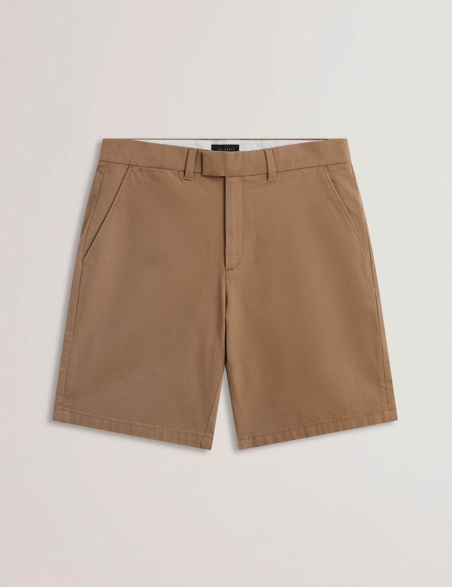 Ted Baker BARNHAM - Regular Fit Cotton Blend Chino Shorts TAN