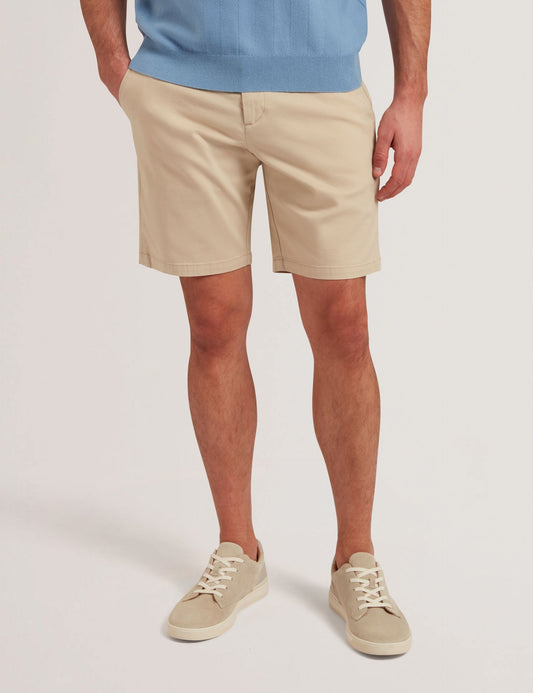 Ted Baker BARNHAM - Stone Cotton Blend Chino Shorts STONE