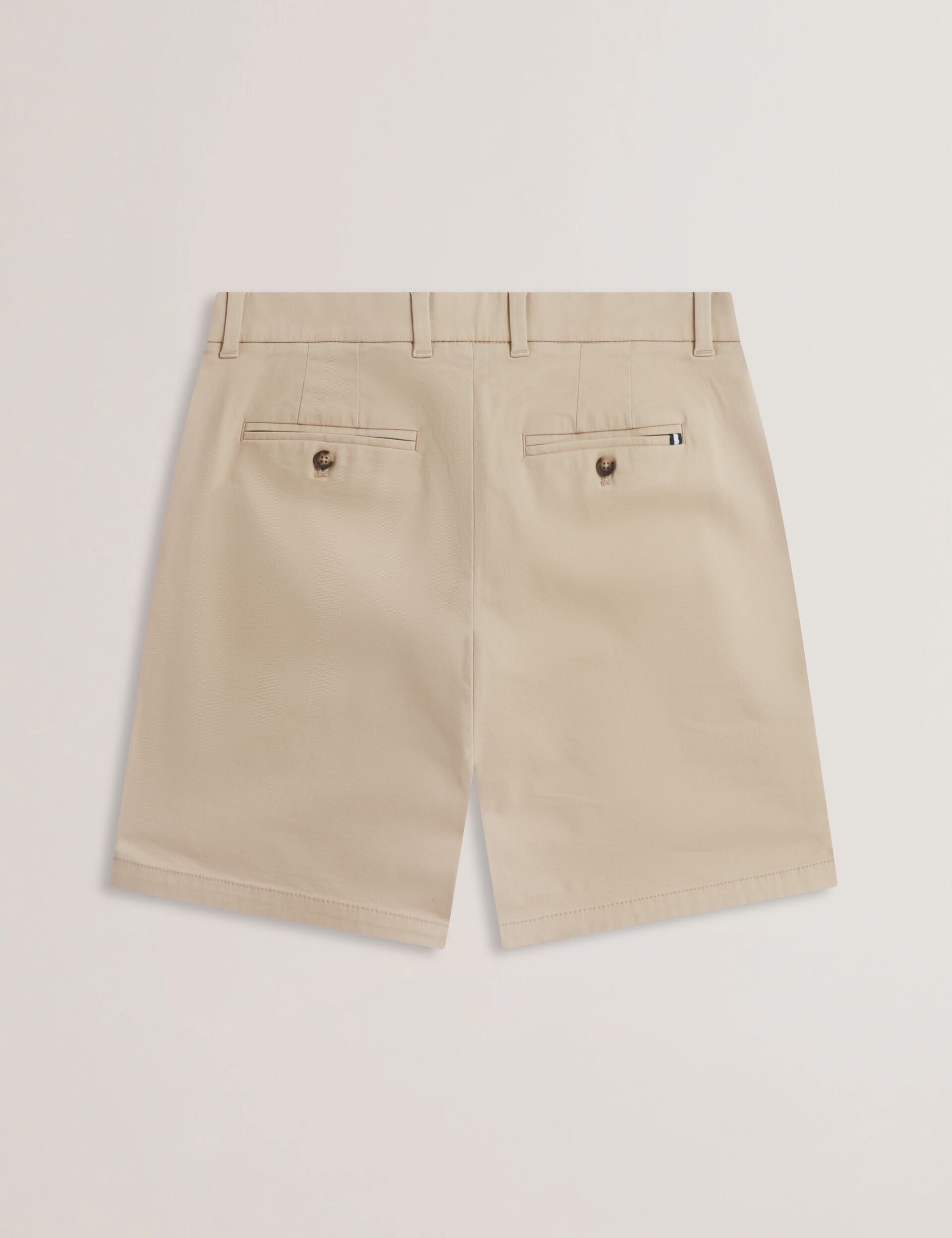 Ted Baker BARNHAM - Stone Cotton Blend Chino Shorts STONE