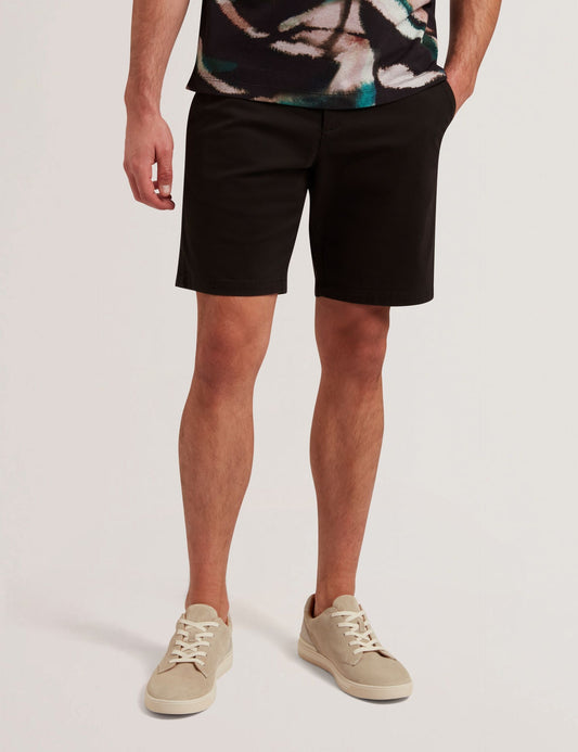 Ted Baker BARNHAM - Black Cotton Blend Chino Shorts BLACK