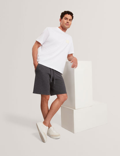 Ted Baker OWAINE Wool Knit Straight Leg Shorts CHARCOAL
