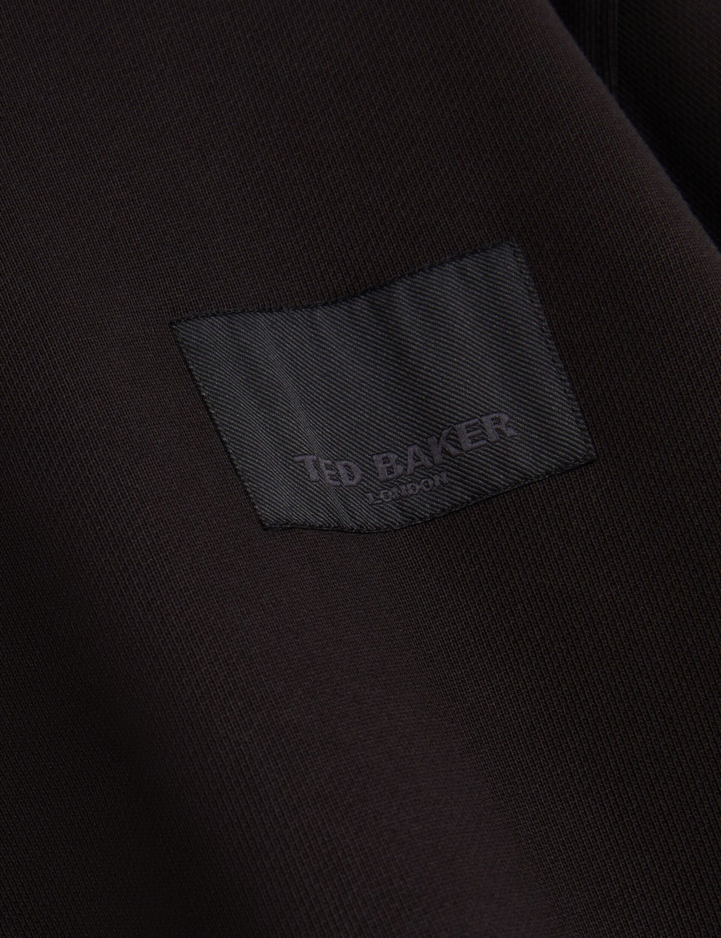 Ted Baker ATBOX Logo Patch Cotton Crew Neck Sweatshirt BLACK