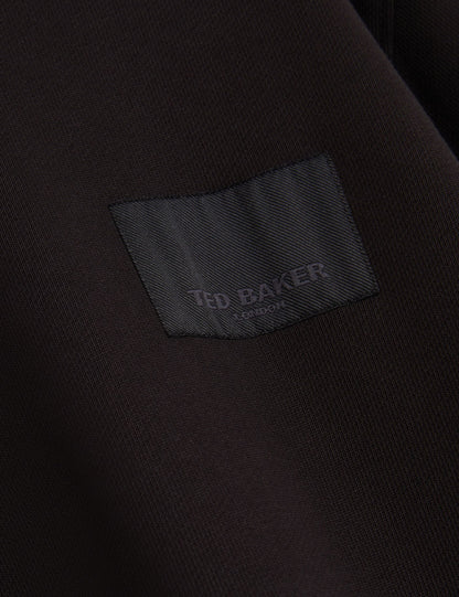 Ted Baker ATBOX Logo Patch Cotton Crew Neck Sweatshirt BLACK