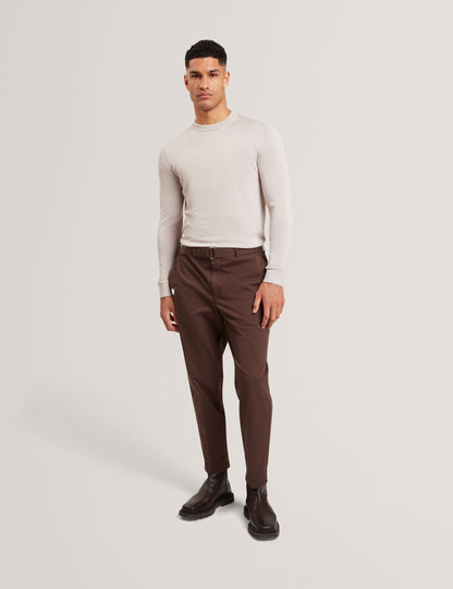 Ted Baker TORRA - Long Sleeve Silk Blend Crew Neck Jumper ECRU