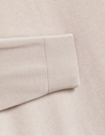 Ted Baker TORRA - Long Sleeve Silk Blend Crew Neck Jumper ECRU