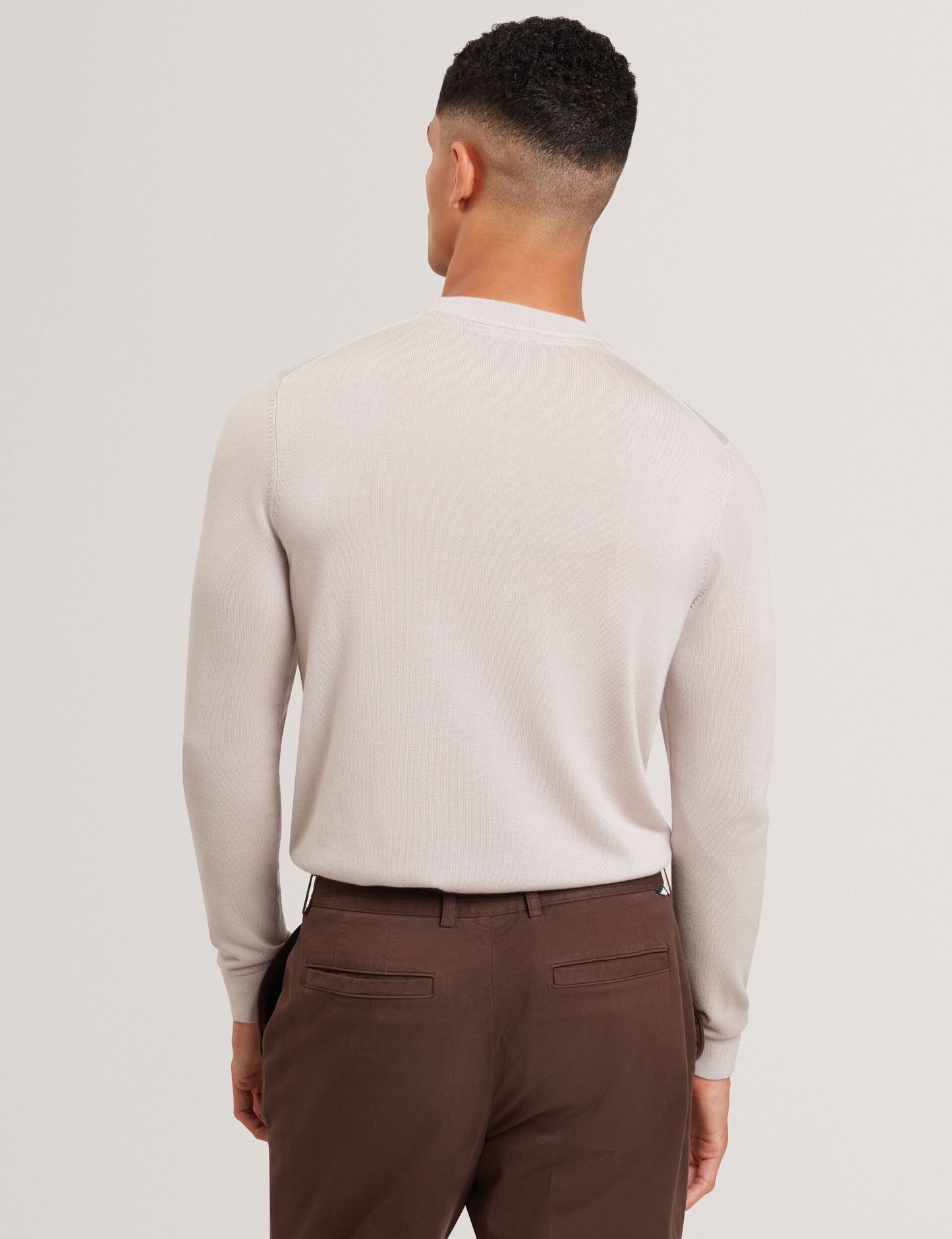 Ted Baker TORRA - Long Sleeve Silk Blend Crew Neck Jumper ECRU