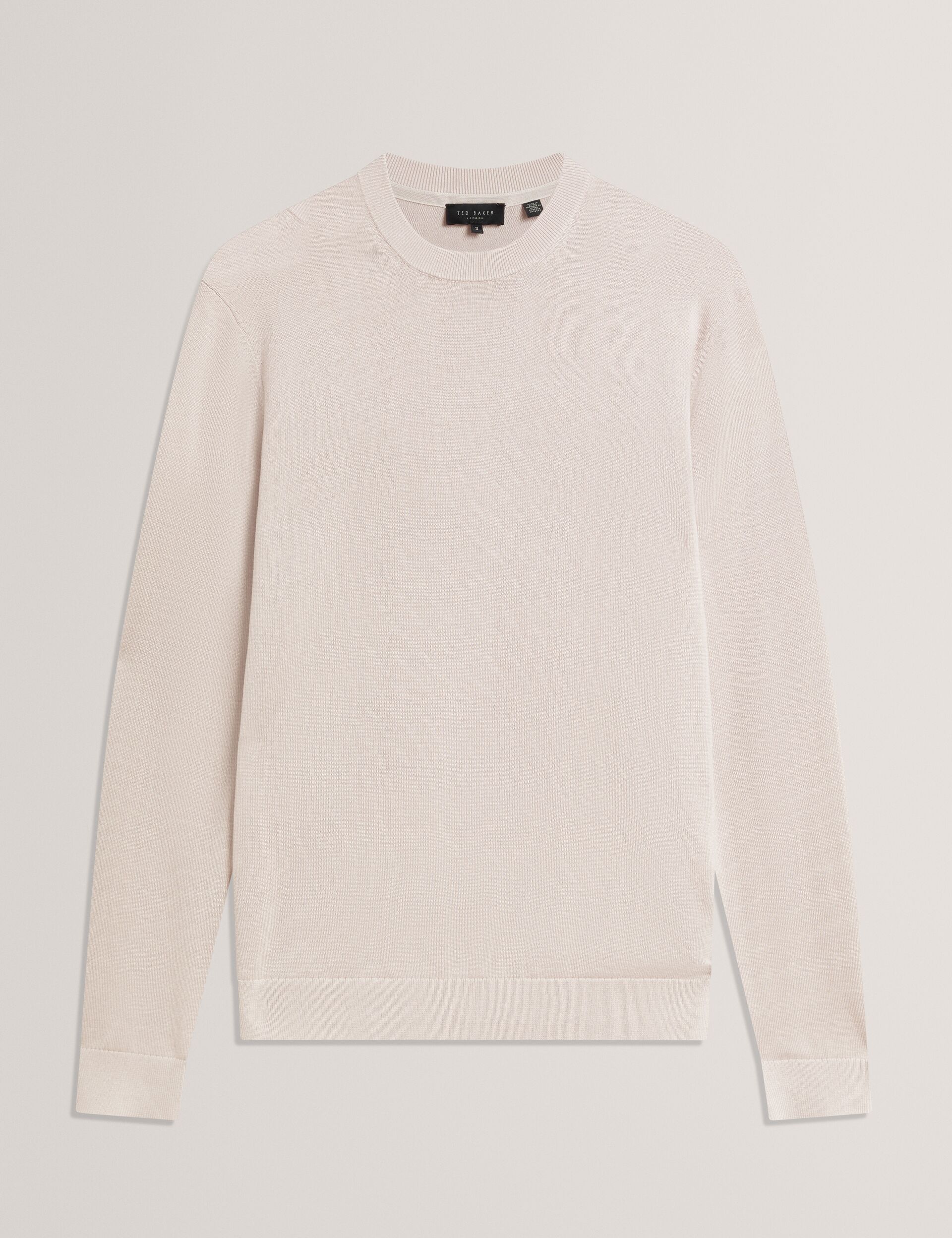 Ted Baker TORRA - Long Sleeve Silk Blend Crew Neck Jumper ECRU