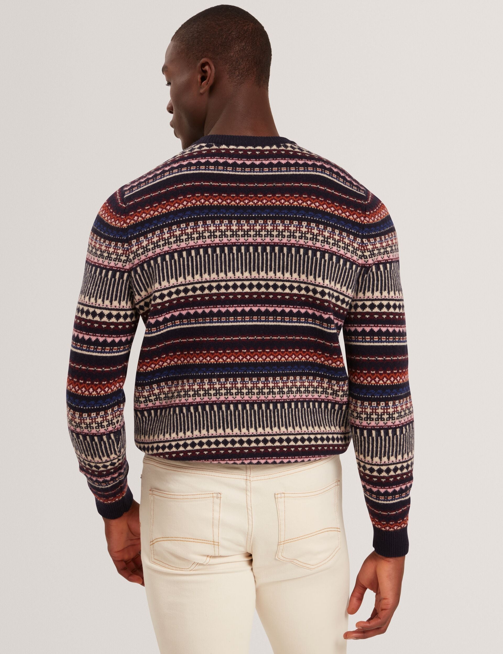 Ted Baker AMARAT Fair Isle Crew Neck Wool Sweater MULTICOLOUR