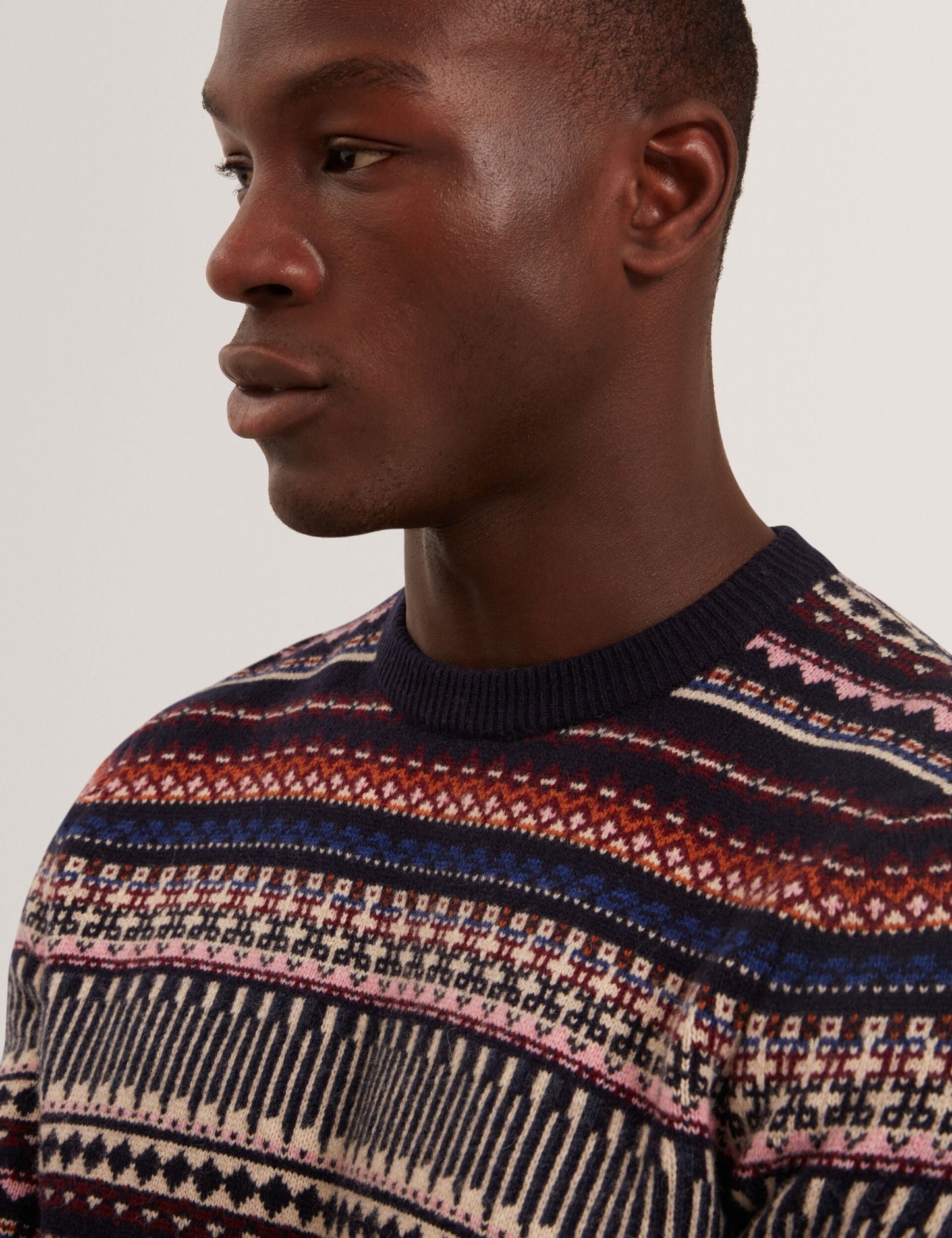 Ted Baker AMARAT Fair Isle Crew Neck Wool Sweater MULTICOLOUR