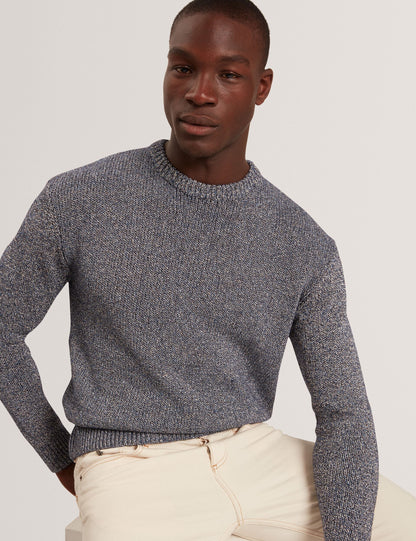Ted Baker CHARLIZ Relaxed Fit Twist Weave Knitted Sweater NAVY