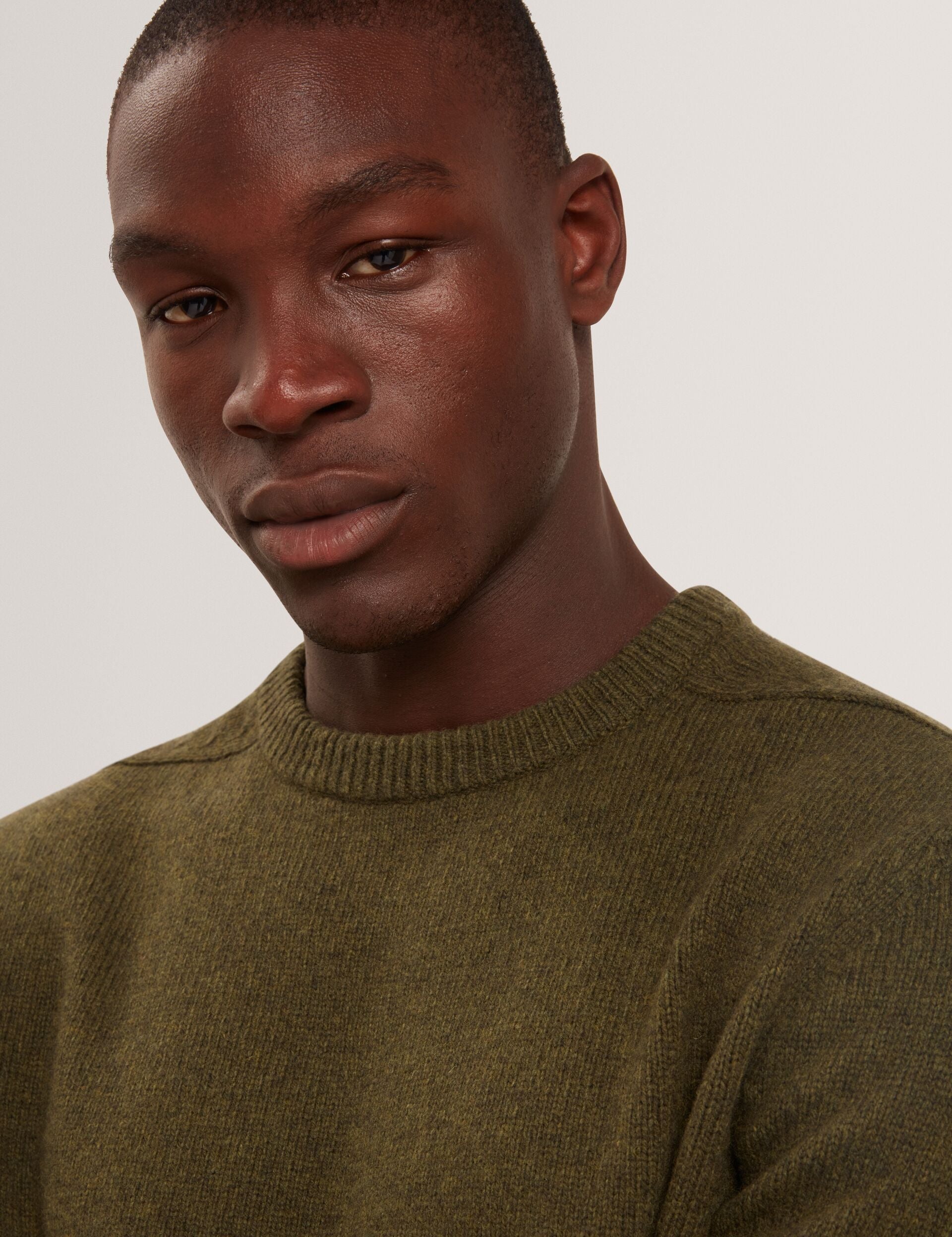 Ted Baker DEMARIO Relaxed Fit Wool Rich Knit Sweater KHAKI