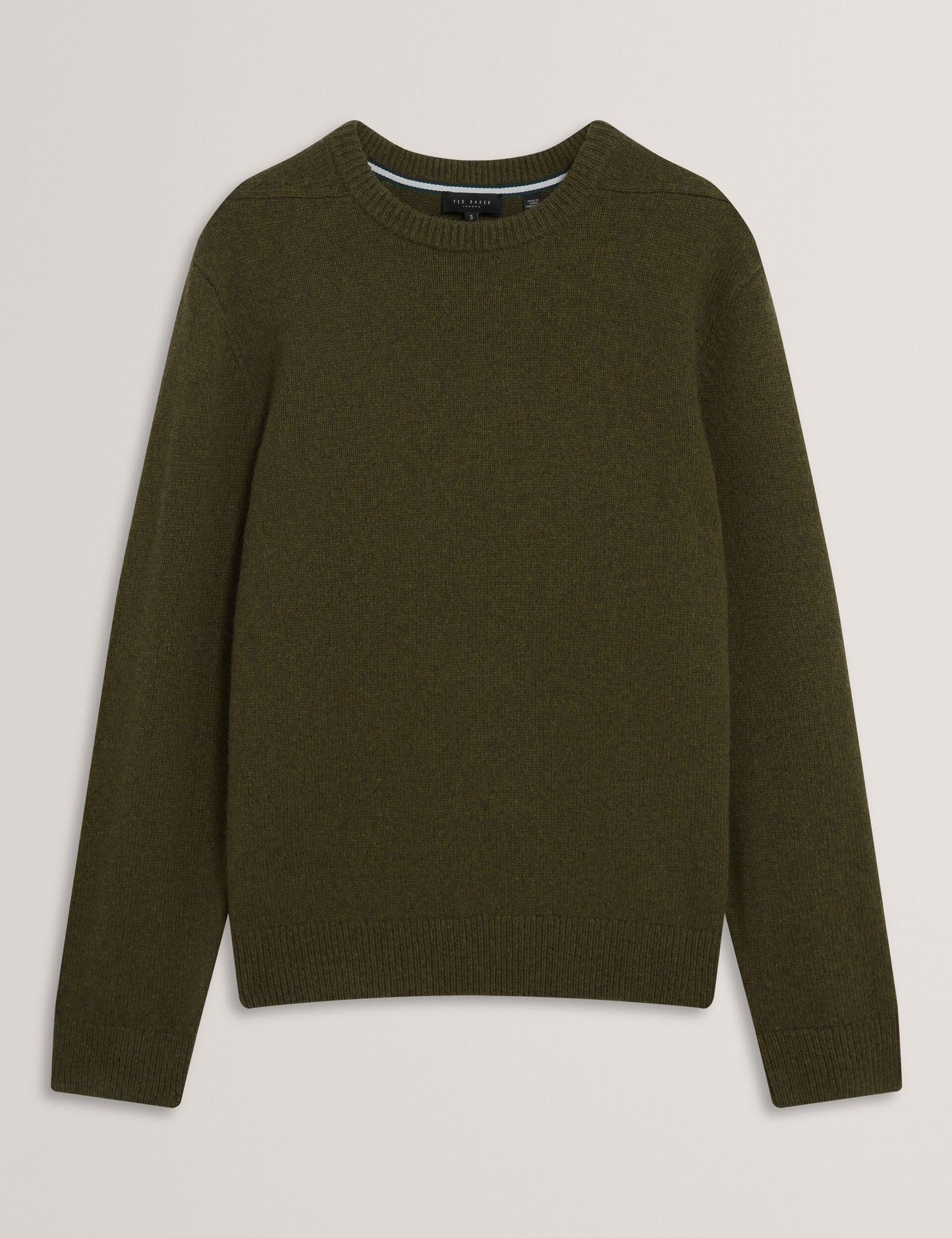 Ted Baker DEMARIO Relaxed Fit Wool Rich Knit Sweater KHAKI