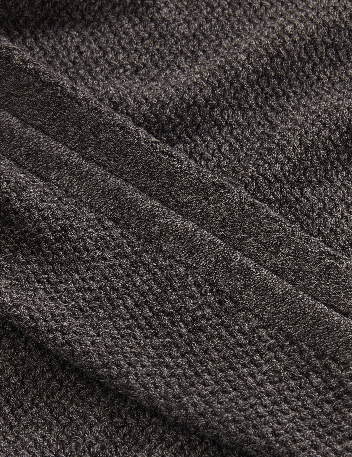 Ted Baker MONYA Textured Stitch Marled Knit Jumper MID GREY
