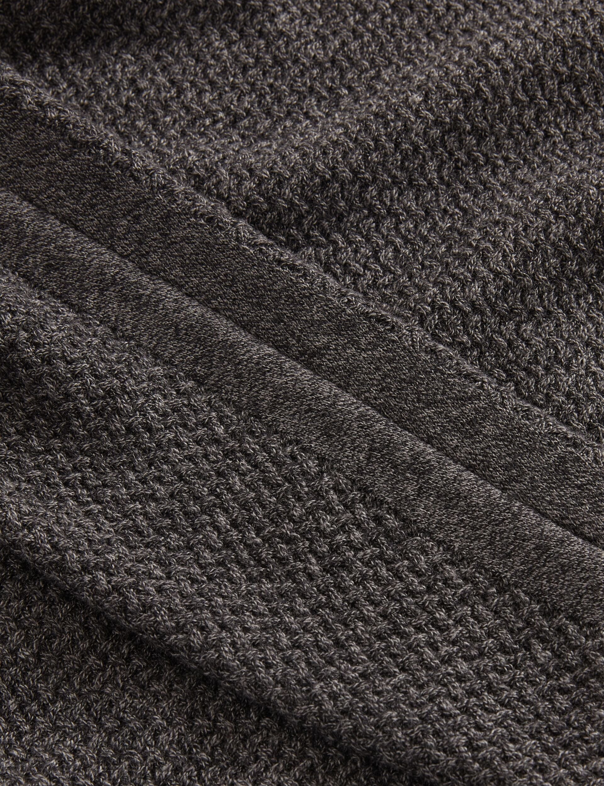 Ted Baker MONYA Textured Stitch Marled Knit Jumper MID GREY