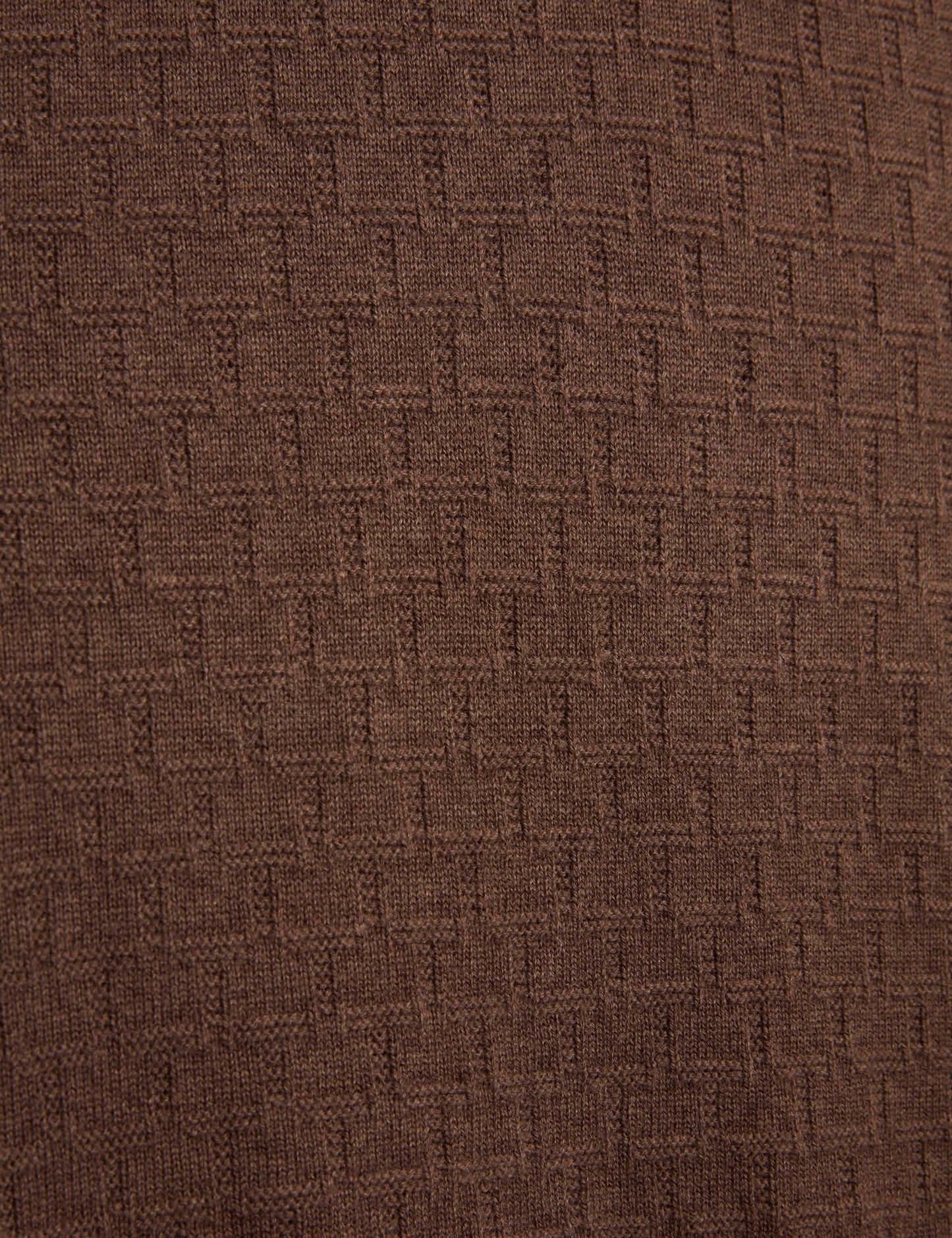 Ted Baker SAINSY - T Stitch Crew Neck BROWN