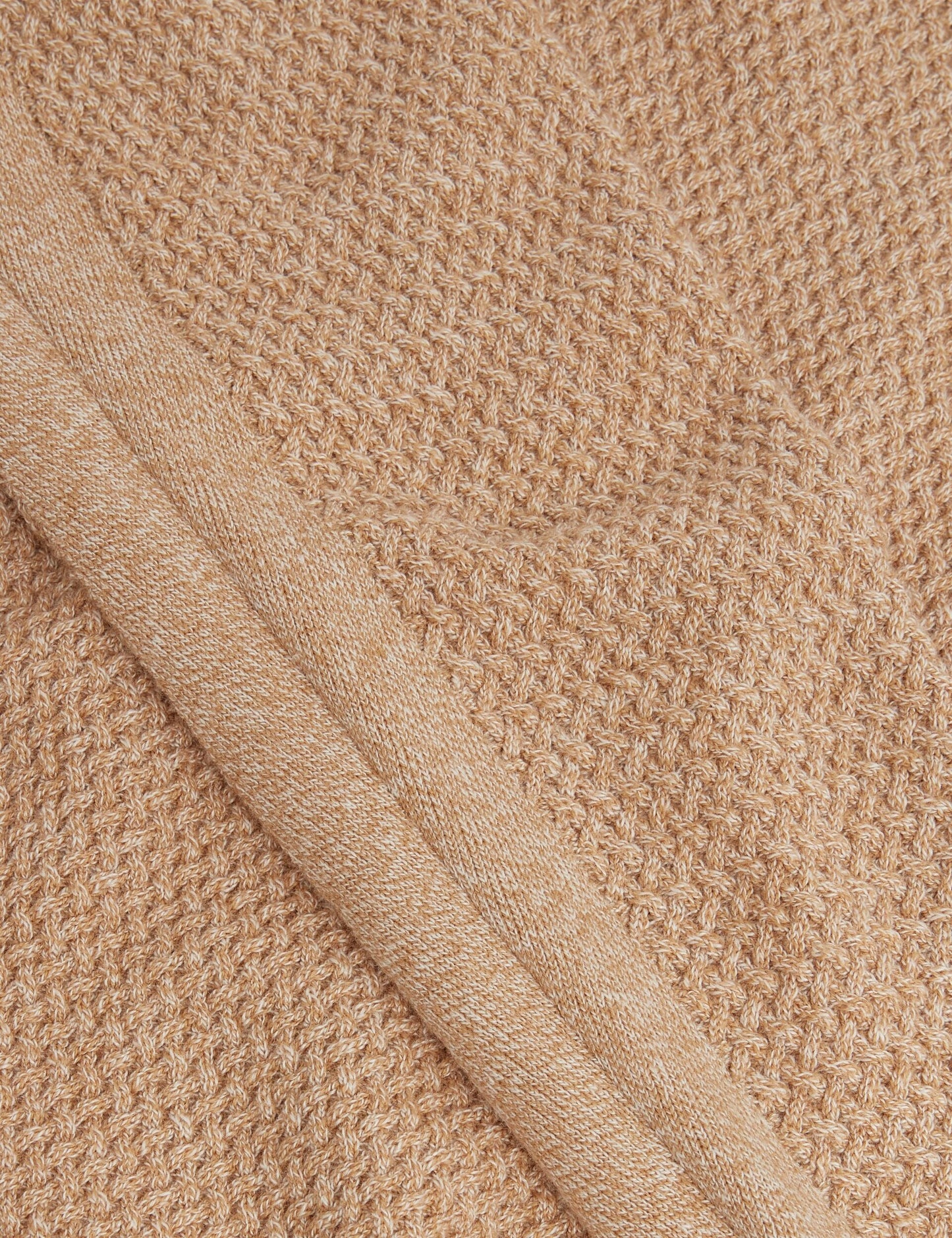 Ted Baker MONYA Textured Stitch Marled Knit Jumper CAMEL