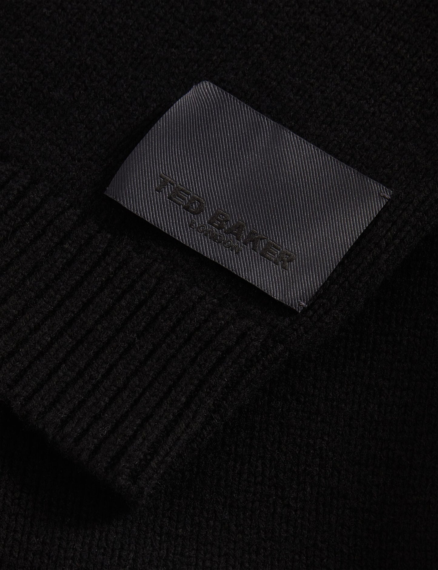 Ted Baker ROST Chunky Knit Crew Neck Jumper BLACK