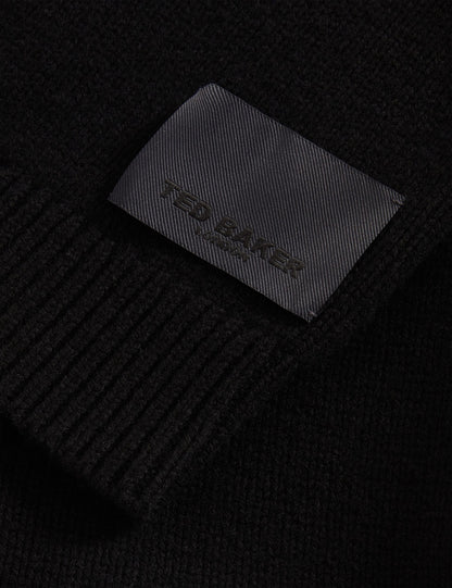 Ted Baker ROST Chunky Knit Crew Neck Jumper BLACK