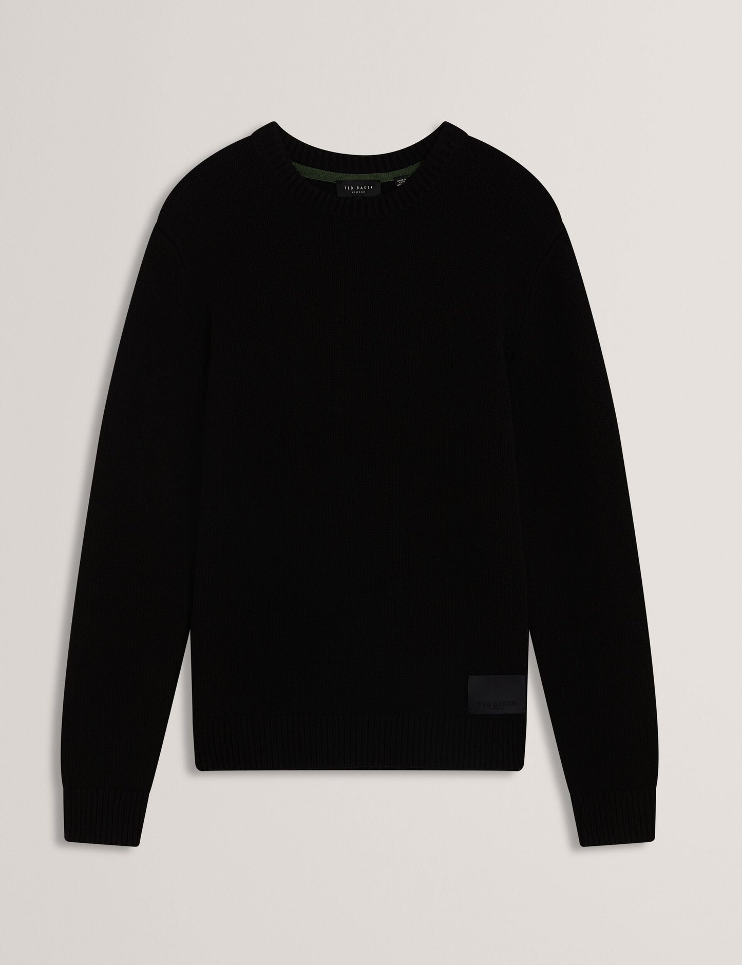 Ted Baker ROST Chunky Knit Crew Neck Jumper BLACK