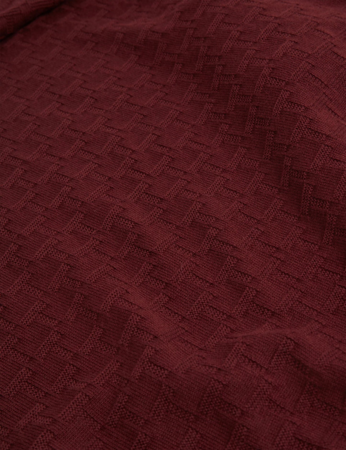 Ted Baker SAINSY Branded Texture Crew Neck Jumper MAROON