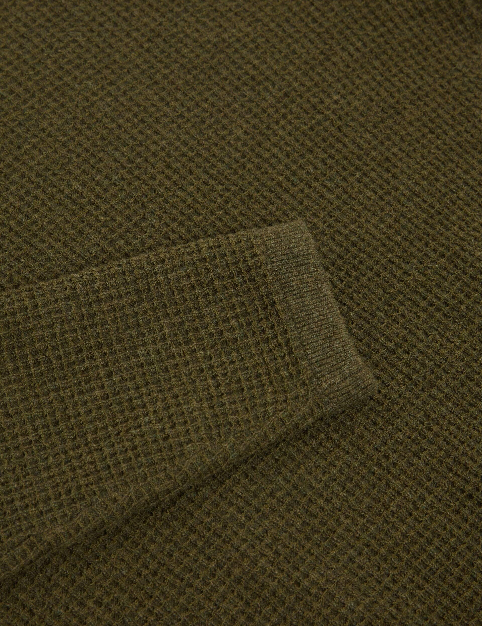 Ted Baker CLACX Waffle Knit Crew Neck Jumper OLIVE