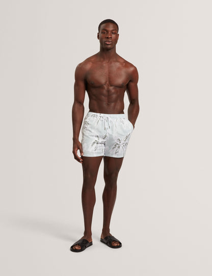 Ted Baker VERDES Palm Print Mid-Length Swim Shorts LIGHT GREEN