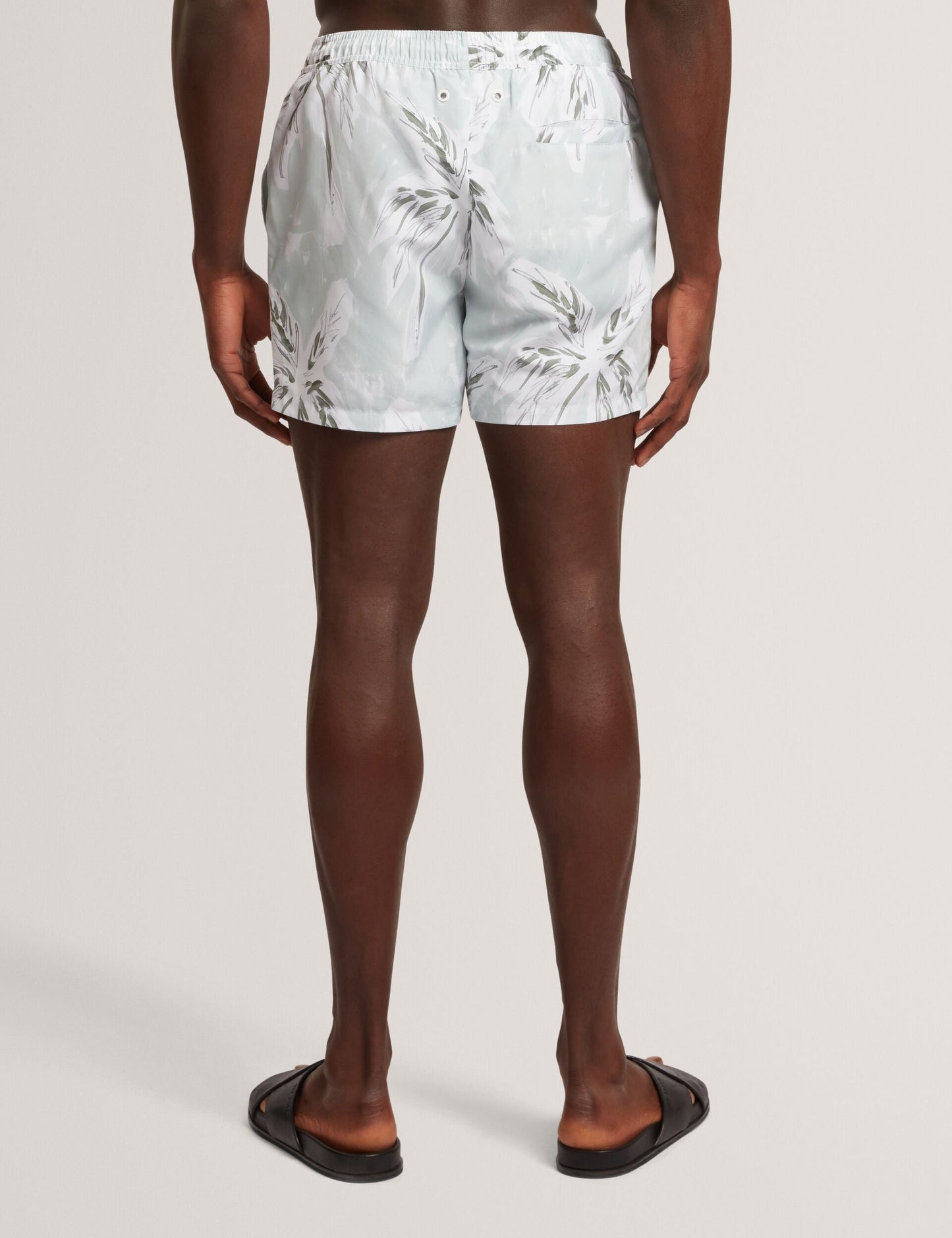 Ted Baker VERDES Palm Print Mid-Length Swim Shorts LIGHT GREEN